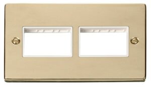 Click Scolmore - Click Deco 2 Gang Plate (3 X 3) Aperture White (VPBR406WH)