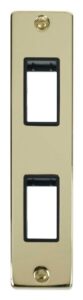 Click Scolmore - Click Deco Double Architrave Plate & Aperture Black (VPBR472BK)