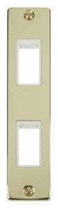 Click Scolmore - Click Deco Double Architrave Plate & Aperture White (VPBR472WH)