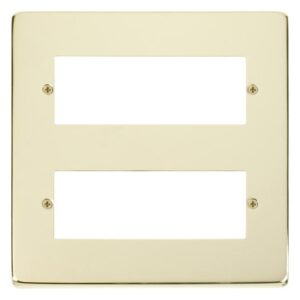 Click Scolmore - Click Deco 12 Minigrid Module Plate Brass (VPBR512)