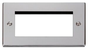 Click Scolmore - Click Deco Double Plate (Quad Media Module Aperture) (VPCH312)