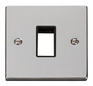 Click Scolmore - Click Deco 1 Gang Plate Single Aperture Black (VPCH401BK)