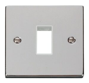 Click Scolmore - Click Deco 1 Gang Plate Single Aperture White (VPCH401WH)