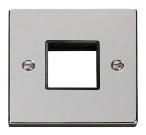 Click Scolmore - Click Deco 1 Gang Plate Twin Aperture Black (VPCH402BK)