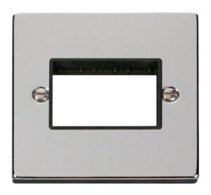 Click Scolmore - Click Deco 1 Gang Plate Triple Aperture Black (VPCH403BK)