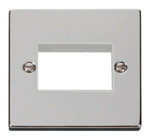 Click Scolmore - Click Deco 1 Gang Plate Triple Aperture White (VPCH403WH)