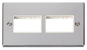 Click Scolmore - Click Deco 2 Gang Plate (3 X 3) Aperture White (VPCH406WH)