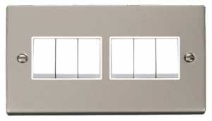 Click Scolmore - Click Deco 6 Gang 2 Way 10Ax Switch White (VPPN105WH)