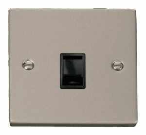 Click Scolmore - Click Deco Single Rj11 Socket (Ireland/Usa) Black (VPPN115BK)