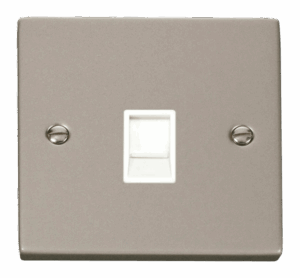 Click Scolmore - Click Deco Single Rj11 Socket (Ireland/Usa) White (VPPN115WH)