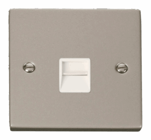Click Scolmore - Click Deco Single Telephone Socket Outlet Secondary White (VPPN125WH)
