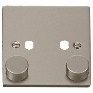 Click Scolmore - Click Deco Vppn 2 Gang Double Dimmer Plate & Knobs (VPPN152PL)