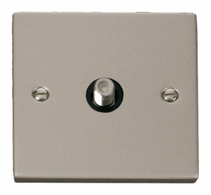 Click Scolmore - Click Deco 1 Gang Satellite Socket Outlet Black (VPPN156BK)