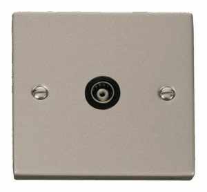 Click Scolmore - Click Deco Single Isolated Coaxial Socket Outlet Black (VPPN158BK)