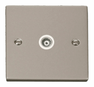 Click Scolmore - Click Deco Single Isolated Coaxial Socket Outlet White (VPPN158WH)