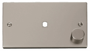 Click Scolmore - Click Deco 2 Gang Plate Single Aperture (1000W Max) (VPPN185)