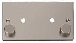 Click Scolmore - Click Deco 2 Gang Plate Twin Aperture (1630W Max) (VPPN186)