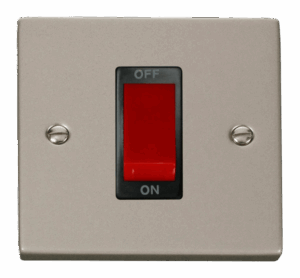 Click Scolmore - Click Deco 1 Gang 45A Dp Switch Black (VPPN200BK)