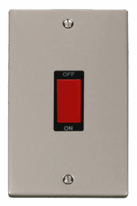 Click Scolmore - Click Deco 2 Gang 45A Dp Switch Black (VPPN202BK)