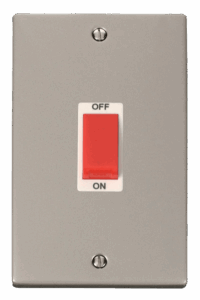 Click Scolmore - Click Deco 2 Gang 45A Dp Switch White (VPPN202WH)