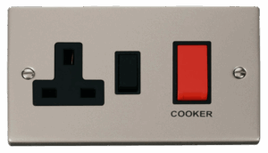 Click Scolmore - Click Deco 45A Dp Switch 13A Switched Socket Black (VPPN204BK)