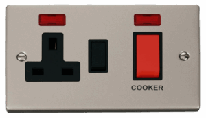 Click Scolmore - Click Deco 45A Dp Switch 13A Switched Socket & Neons (2) Black (VPPN205BK)