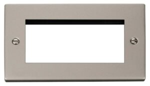 Click Scolmore - Click Deco Double Plate (Quad Media Module Aperture) (VPPN312)