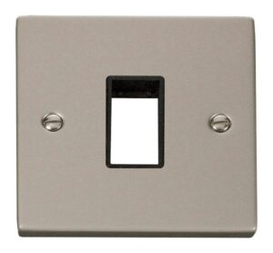 Click Scolmore - Click Deco 1 Gang Plate Single Aperture Black (VPPN401BK)
