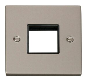 Click Scolmore - Click Deco 1 Gang Plate Twin Aperture Black (VPPN402BK)