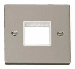 Click Scolmore - Click Deco 1 Gang Plate Twin Aperture White (VPPN402WH)