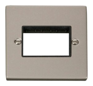 Click Scolmore - Click Deco 1 Gang Plate Triple Aperture Black (VPPN403BK)