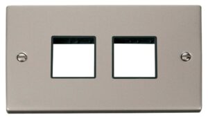 Click Scolmore - Click Deco 2 Gang Plate (2 X 2) Aperture Black (VPPN404BK)