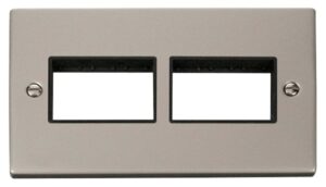 Click Scolmore - Click Deco 2 Gang Plate (3 X 3) Aperture Black (VPPN406BK)