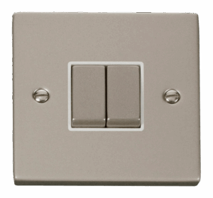 Click Scolmore - Click Deco 2 Gang 2 Way Ingot 10Ax Switch White (VPPN412WH)