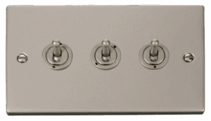 Click Scolmore - Click Deco 3 Gang 2 Way 10Ax Toggle Switch (VPPN423)