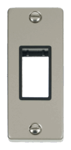 Click Scolmore - Click Deco Single Architrave Plate & Aperture Black (VPPN471BK)