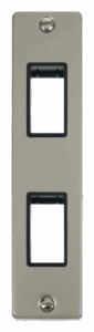 Click Scolmore - Click Deco Double Architrave Plate & Aperture Black (VPPN472BK)