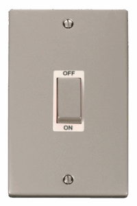 Click Scolmore - Click Deco Ingot 2 Gang 45A Dp Switch White (VPPN502WH)