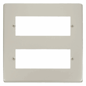 Click Scolmore - Click Deco 12 Minigrid Module Plate Pearl Nickel (VPPN512)