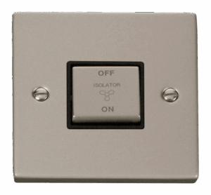 Click Scolmore - Click Deco 10A Ingot 3 Pole Fan Isolation Plate Switch (VPPN520BK)
