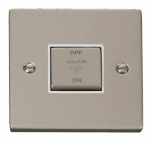 Click Scolmore - Click Deco 10A Ingot 3 Pole Fan Isolation Plate Switch (VPPN520WH)