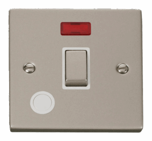 Click Scolmore - Click Deco 20A 1 Gang Dp Ingot Switch With Flex Outlet And Neon White (VPPN523WH)