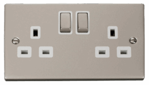 Click Scolmore - Click Deco 2 Gang 13A Dp Ingot Switched Socket Outlet White (VPPN536WH)