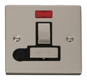 Click Scolmore - Click Deco 13A Fused Ingot Switched Connection Unit With Flex Outlet & Neon Black (VPPN552BK)