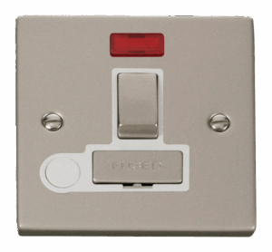 Click Scolmore - Click Deco 13A Fused Ingot Switched Connection Unit With Flex Outlet & Neon White (VPPN552WH)