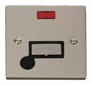 Click Scolmore - Click Deco 13A Fused Ingot Connection Unit With Flex Outlet & Neon Black (VPPN553BK)