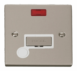 Click Scolmore - Click Deco 13A Fused Ingot Connection Unit With Flex Outlet & Neon White (VPPN553WH)