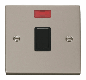Click Scolmore - Click Deco 20A 1 Gang Dp Switch Neon Black (VPPN623BK)