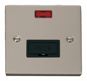 Click Scolmore - Click Deco 13A Fused Connection Unit With Neon Black (VPPN653BK)