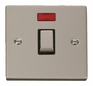 Click Scolmore - Click Deco 20A 1 Gang Dp Ingot Switch Neon Black (VPPN723BK)